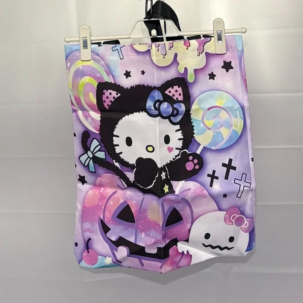 Hello Kitty Halloween Themed Plush Blanket & Pillow Set and Trick or Treat Bag